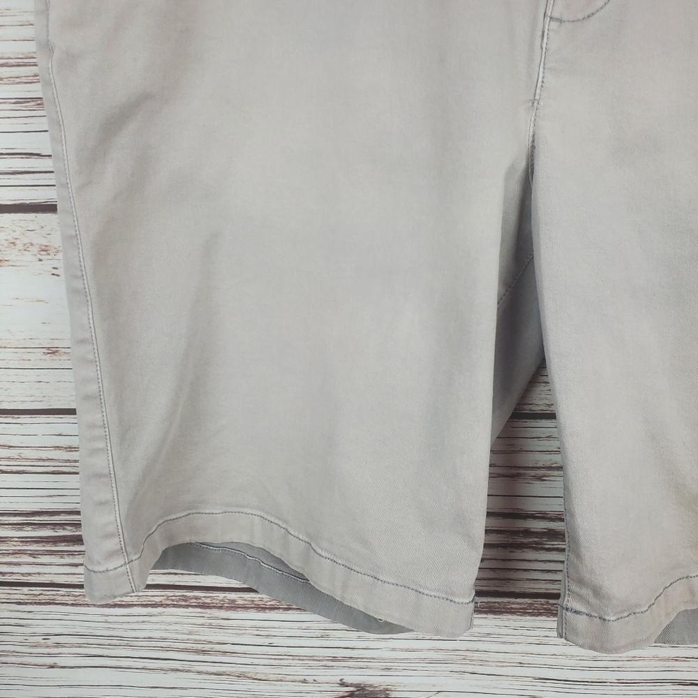 Flint And Tinder Size 36 Mens 365 Washed Grey Chino Khaki Shorts - Picture 5 of 9